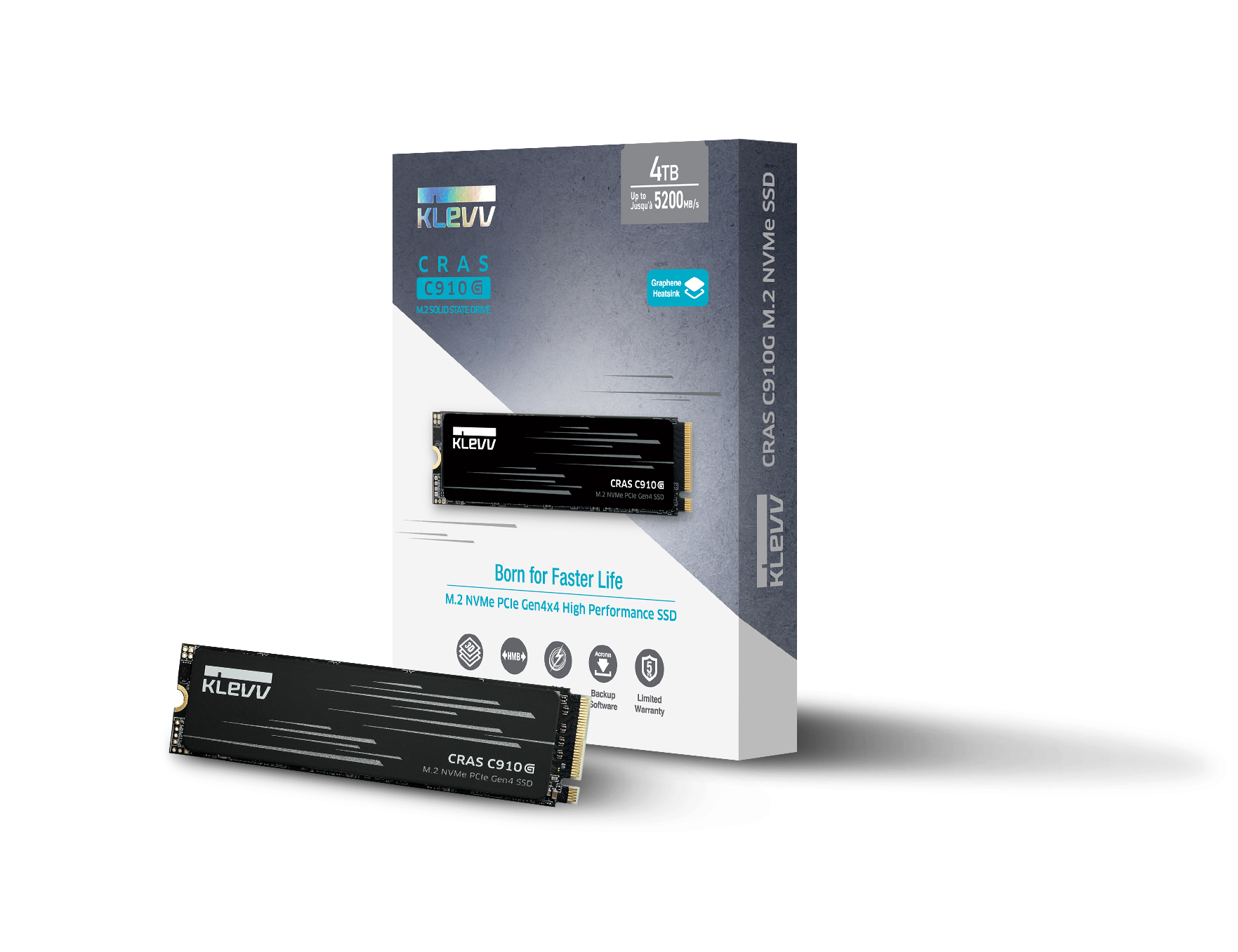 Image of Klevv C910G 1TB M.2 2280 PCIe Gen4 NVMe SSD